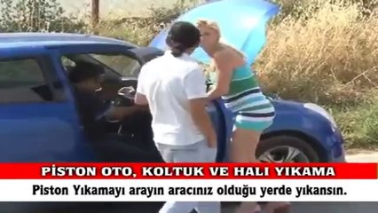 Yolda kalan seksi kız şakası