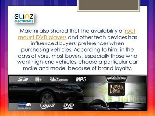 Spruce up your vehicle  with Roof Mount DVD player