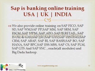 sap is banking online training by IT experts