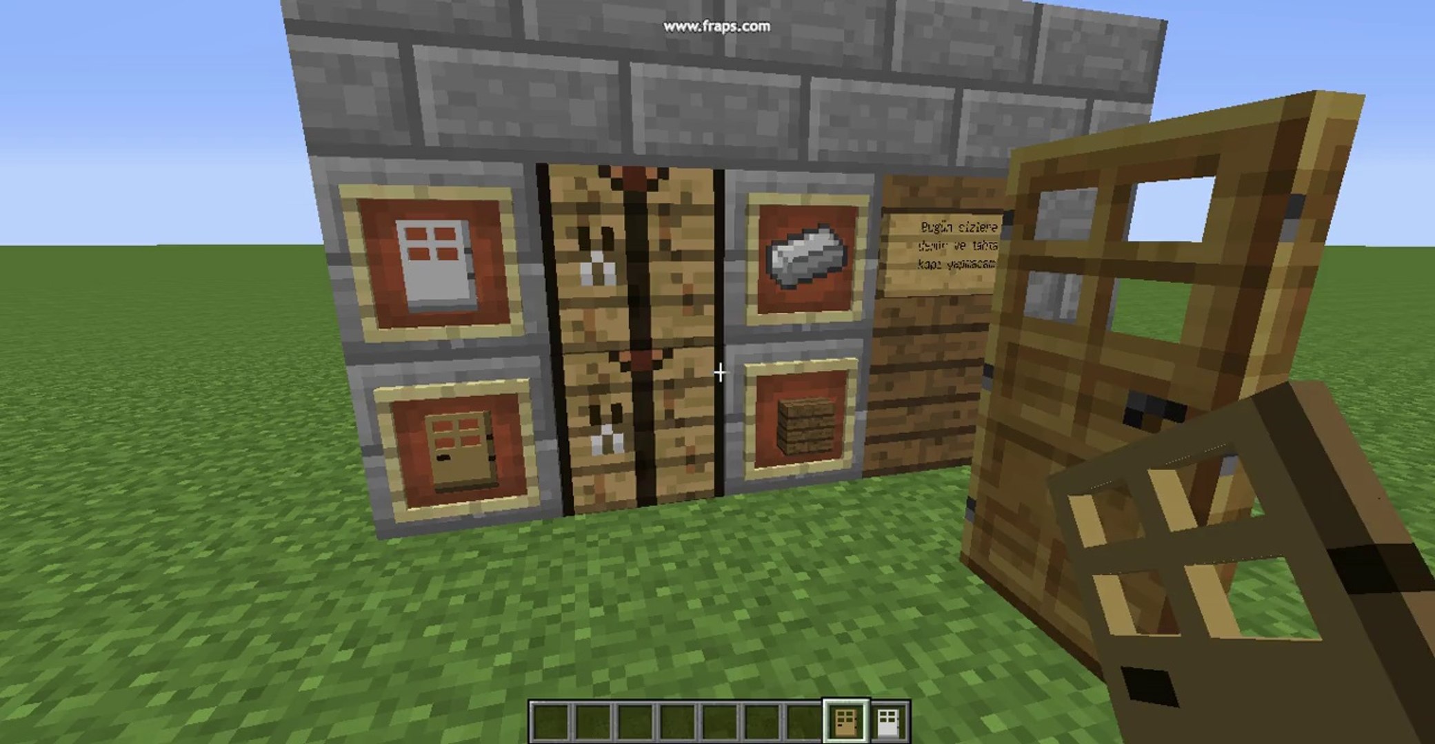 tahta ve demir kapipi yapimi minecraft dailymotion video