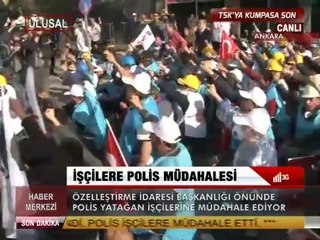 YATAĞAN İŞÇİLERİNE POLİS MÜDAHALESİ.