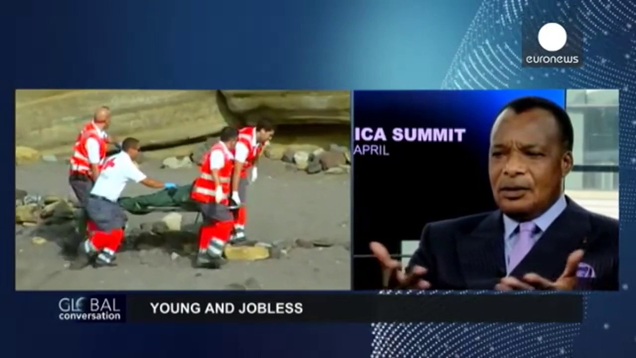 EURO-NEWS  EN MARGE DU SOMMET UE-AFRIQUE, SASSOU N'GUESSO INVITÉ DE L'ÉMISSION GLOBAL CONVERSATION