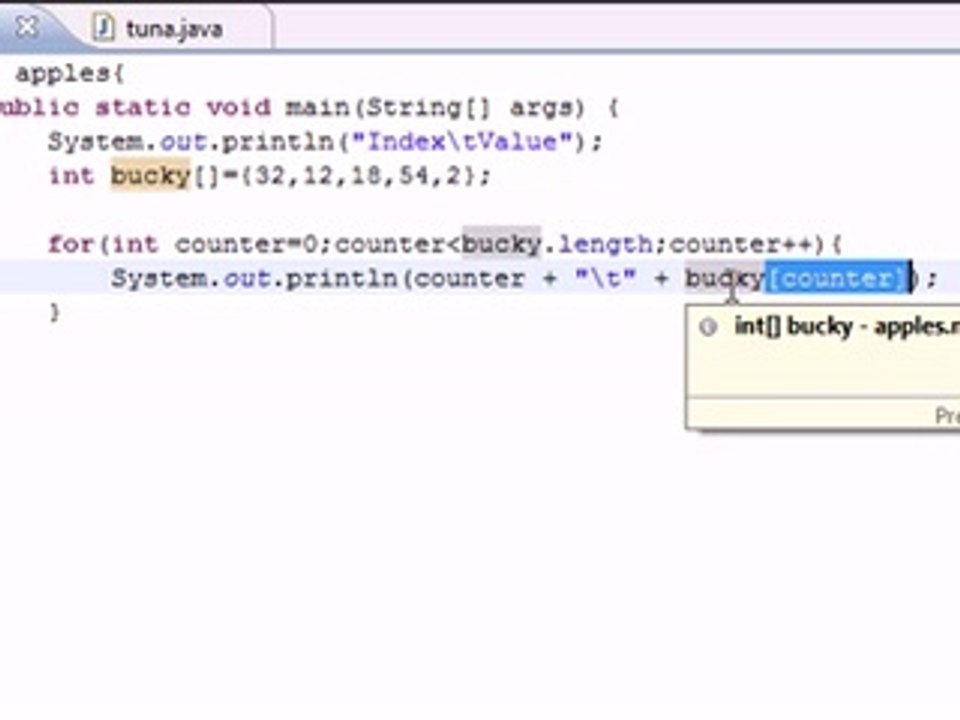 Java Level 1 Tutorial - 28 - Creating an Array Table