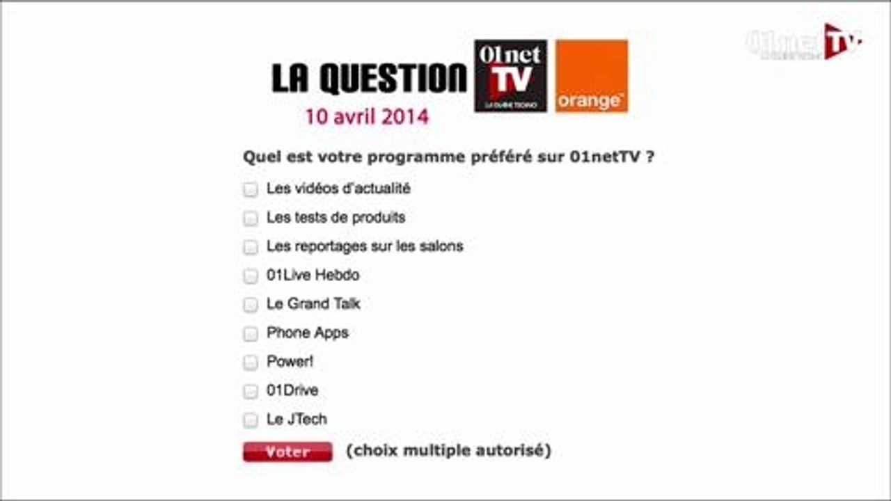 01LIVE HEBDO #12 : Samsung Galaxy S5,  Xperia Z2, SFR