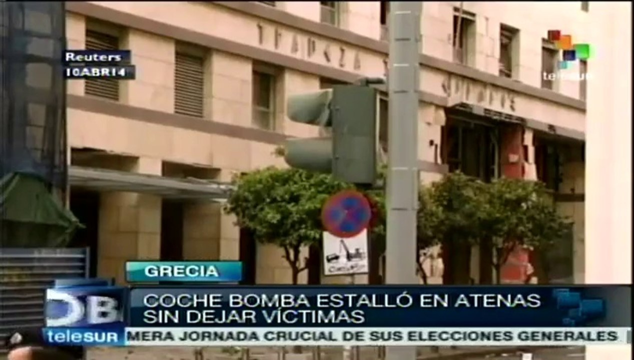 Sólo daños materiales dejó como saldo el coche-bomba en Atenas