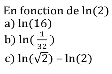 Exprimer en fonction de ln2 - Terminale