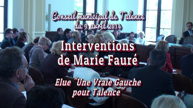 Conseil Municipal Talence 9.04.14