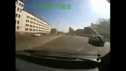 The car in the blind spot Dangerous lane change