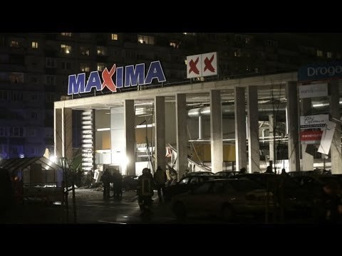 Latvia supermarket roof collapse leaves at least twelve dead, many trapped