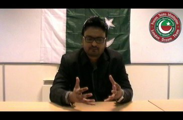 PTI London, Information Sec Candidate Taqveem Ahsan Siddique.