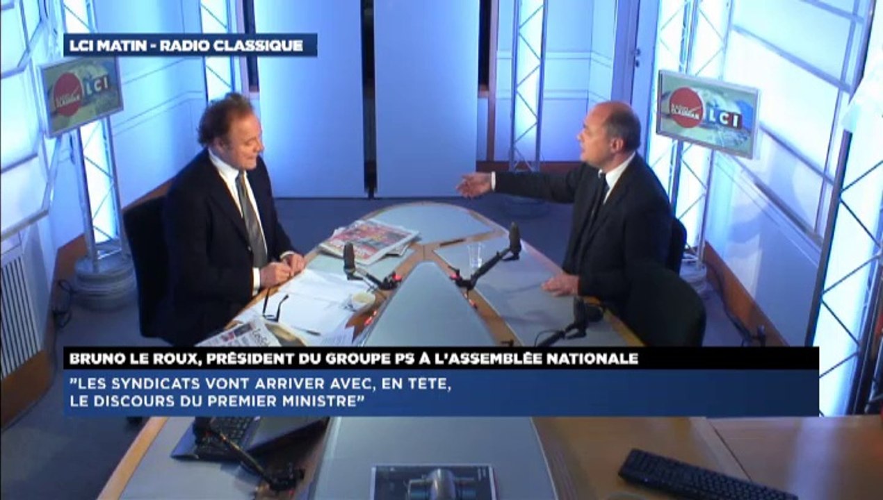 Bruno Le Roux, invité de Guillaume Durand avec LCI