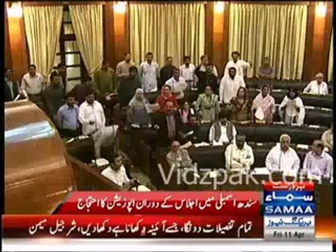 Sindh Assembly Session changed into Fish Market due to MQM Protest