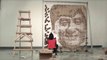 Artist Creates Amazing Jackie Chan Portrait Using Only Chopsticks