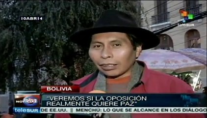Bolivianos apoyan Conferencia de Paz en Venezuela