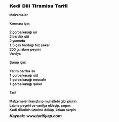 Kedi Dili Tiramisu Tarifi