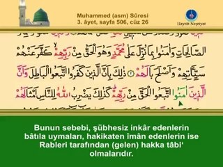 YİRMİALTINCI CÜZ KURANI KERİM SAYFA 506