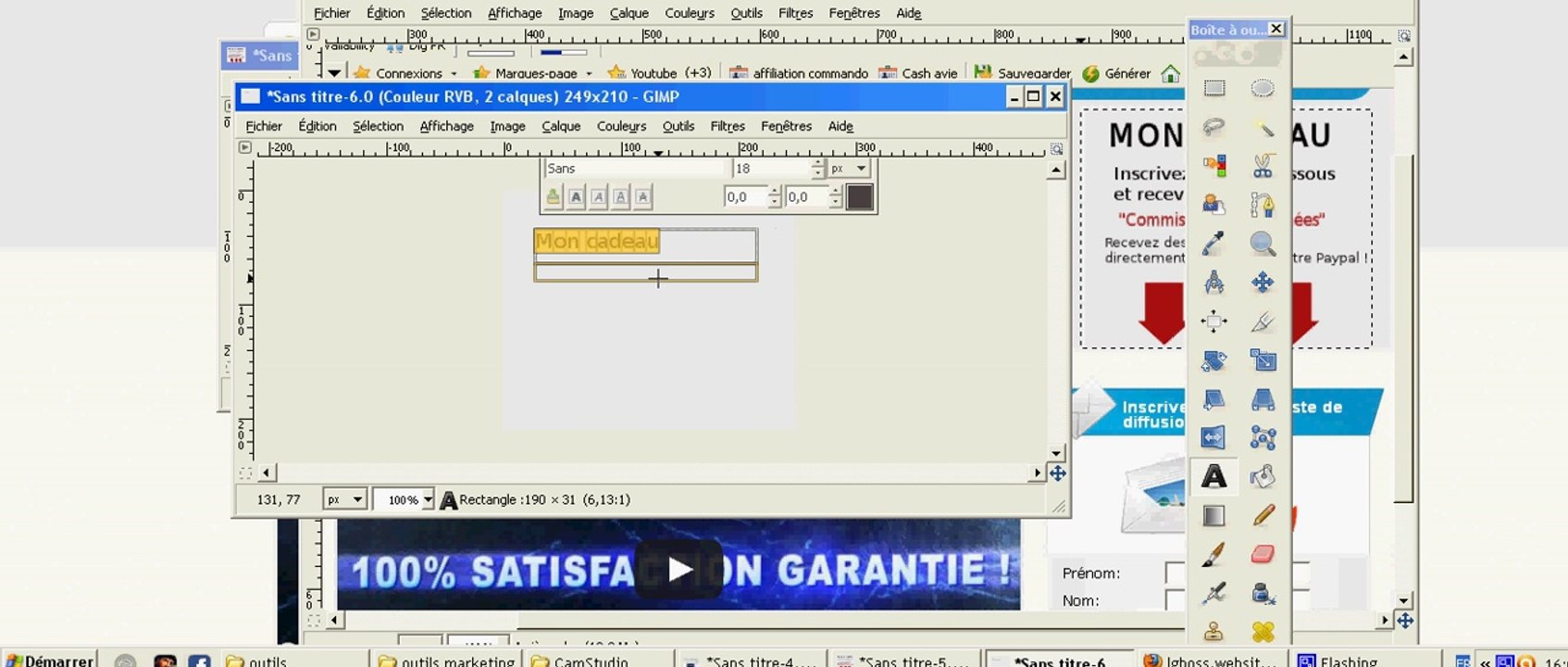 Personalyzed landing page Stiforp créer logo - part 2