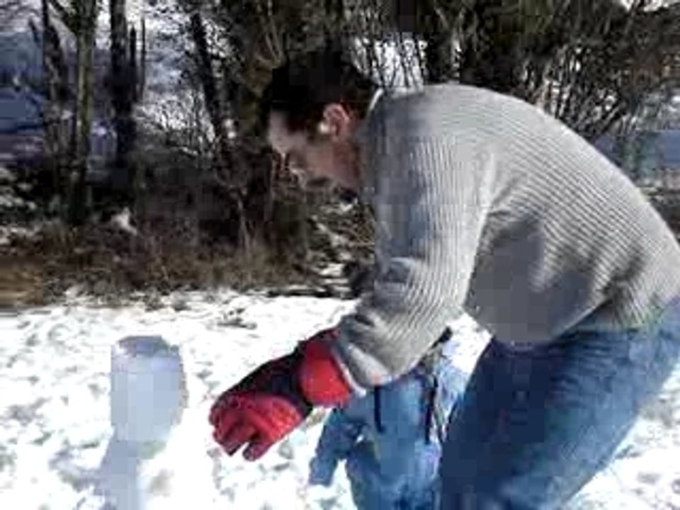 Le bonhomme de neige et la carotte