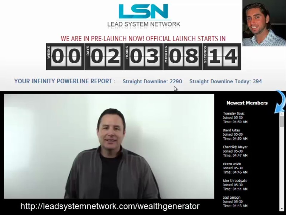 update - LSN Lead System Network Review- 24 hour update- 2 days till launch!
