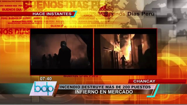 Incendio de grandes proporciones consumió mercado en Chancay (2/2)