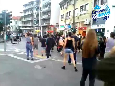 Πορεία στη Μυτιλήνη κατά της Χρυσής Αυγής