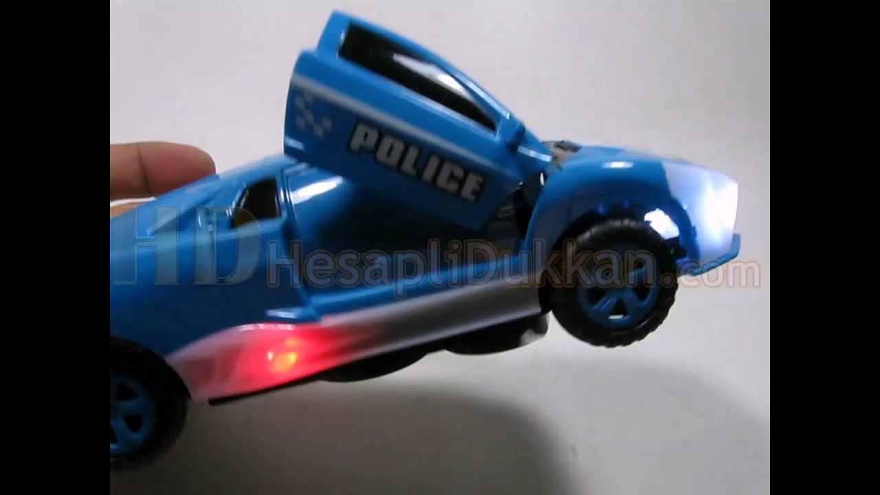 Kendi etrafında dönen polis arabası ışıklı sesli oyuncak toptan Hesaplı Dükkan