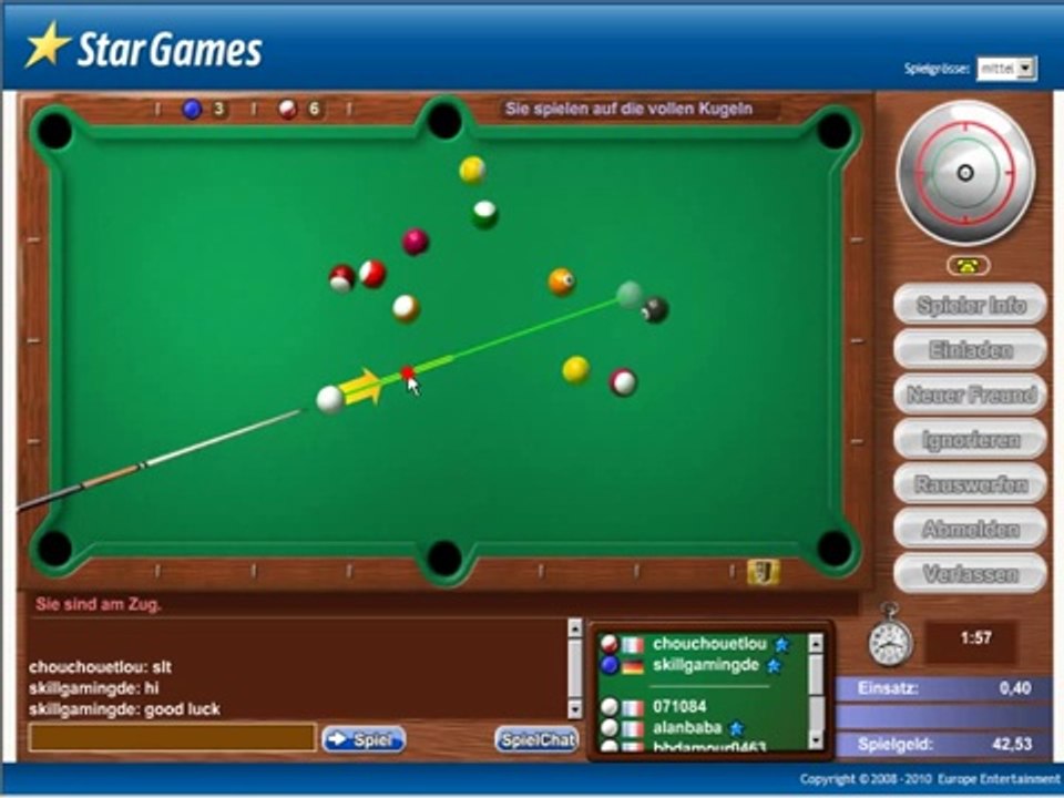 8-Ball Billard online spielen - Skill7