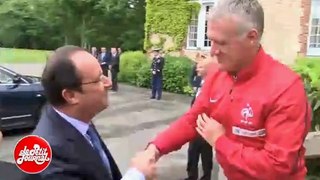 Didier Deschamps glisse une Quenelle a Francois Hollande