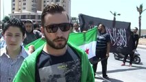 Refugiados sírios no Líbano protestam contra eleições