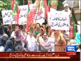 Dunya News - Islamabad- PTI holds protest against alleged rigging