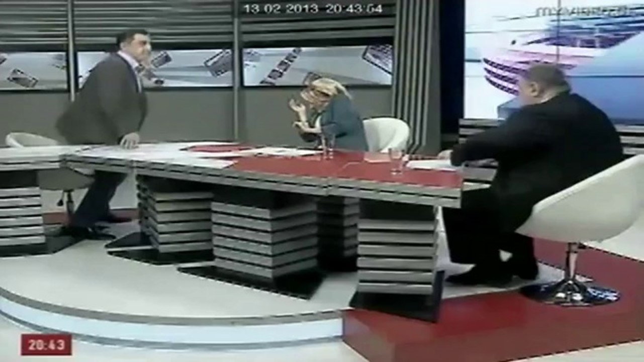 Géorgie : Bagarre de députés sur un plateau TV