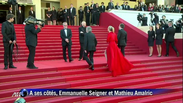 Roman Polanski sur les marches à Cannes