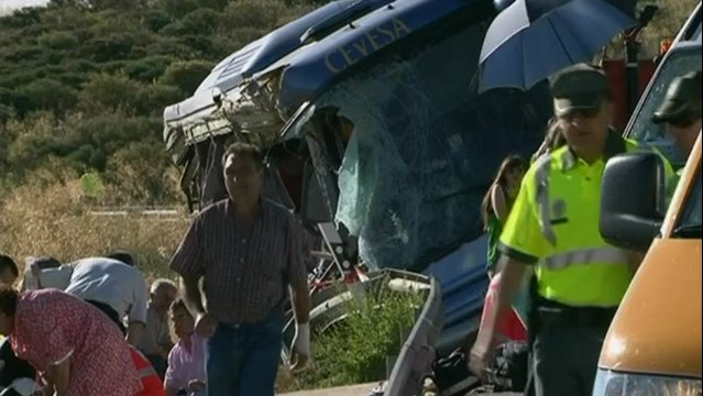 Un accident de car en Espagne