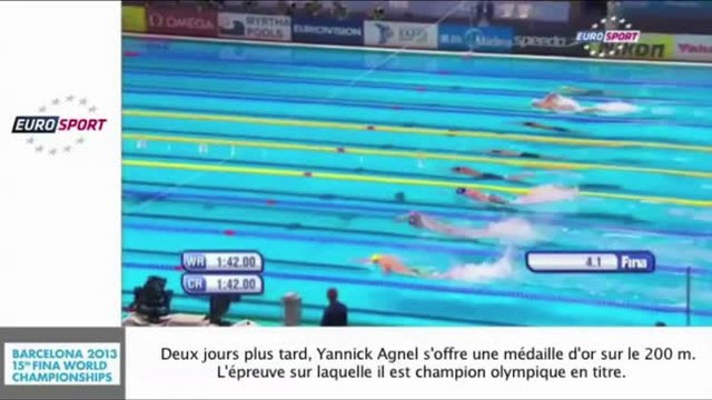 Mondiaux de natation: Yannick Agnel reste abonné à l'or