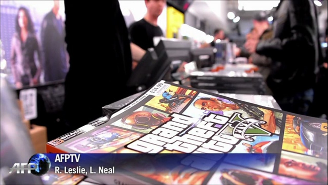 Lancement de "Grand Theft Auto V", le jeu vidéo le plus attendu de l'année