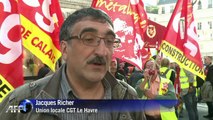 Une manifestation devant l'assemblée nationale contre la réforme des retraites