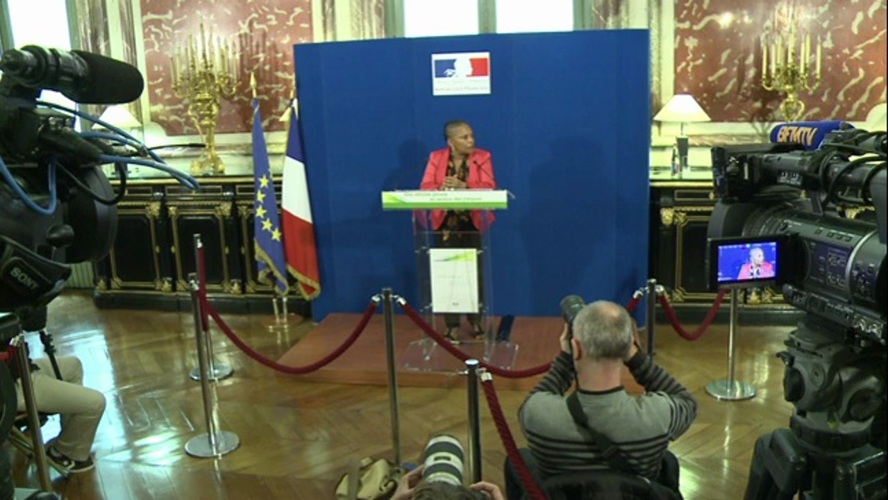 Christiane Taubira présente son projet de réforme pénale