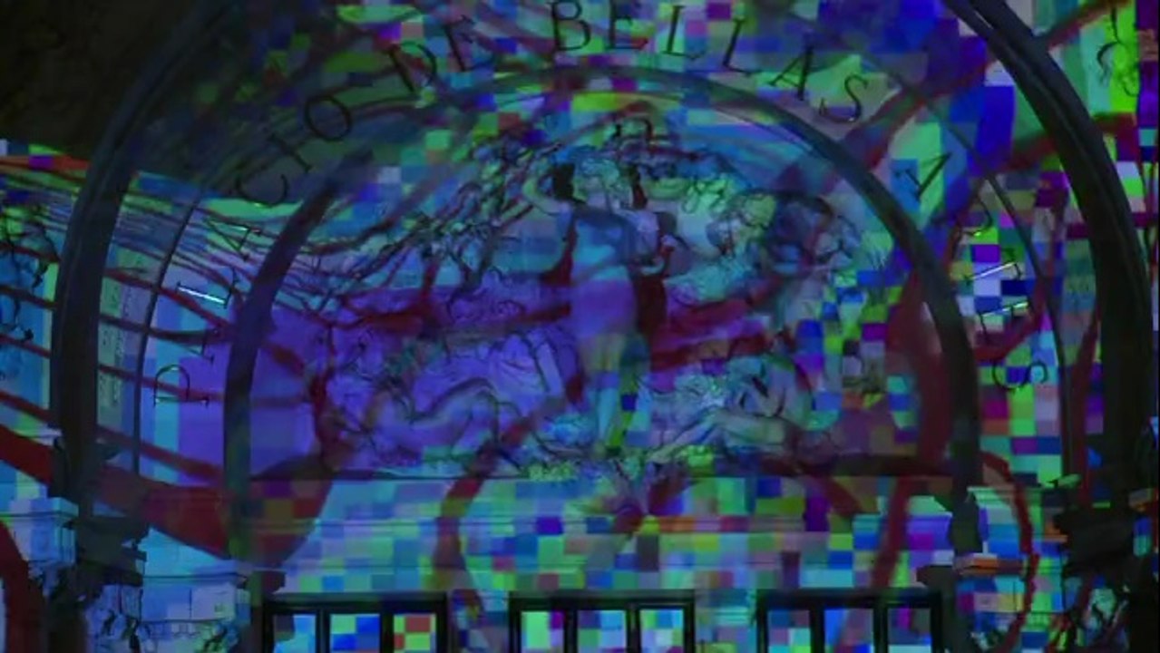 Un français illumine la façade du palais des Beaux Arts de Mexico