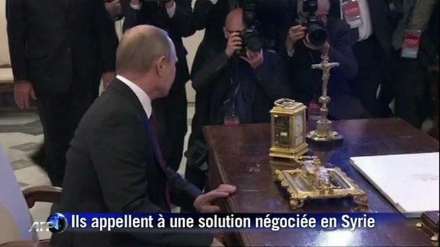 Syrie: Le pape François et Vladimir Poutine ont appelé à la paix pour toutes les composantes ethniques et religieuses