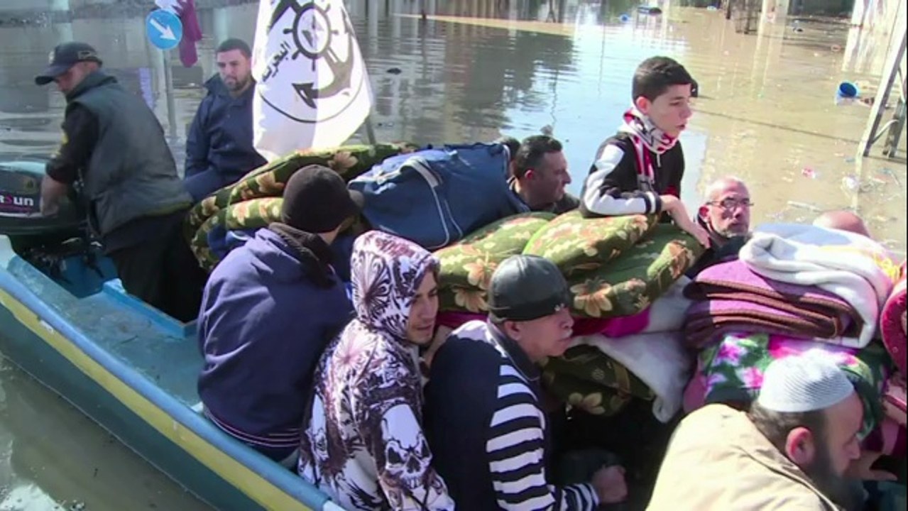 Gaza: des familles toujours coincées par des inondations