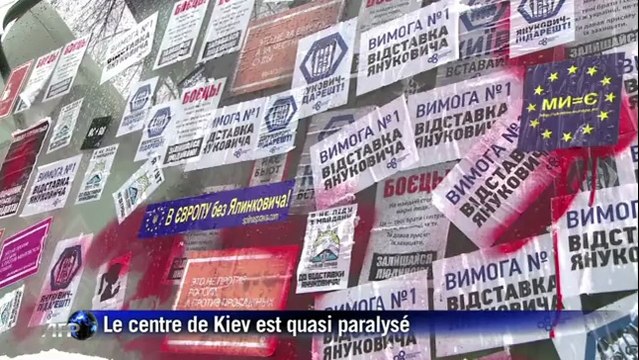 Ukraine: les manifestants restent mobilisés malgré la neige