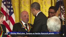 Santana, Herbie Hancock et Shirley MacLaine honorés par Obama