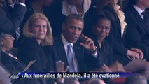 Hommage à Mandela: Barack Obama ovationné par la foule