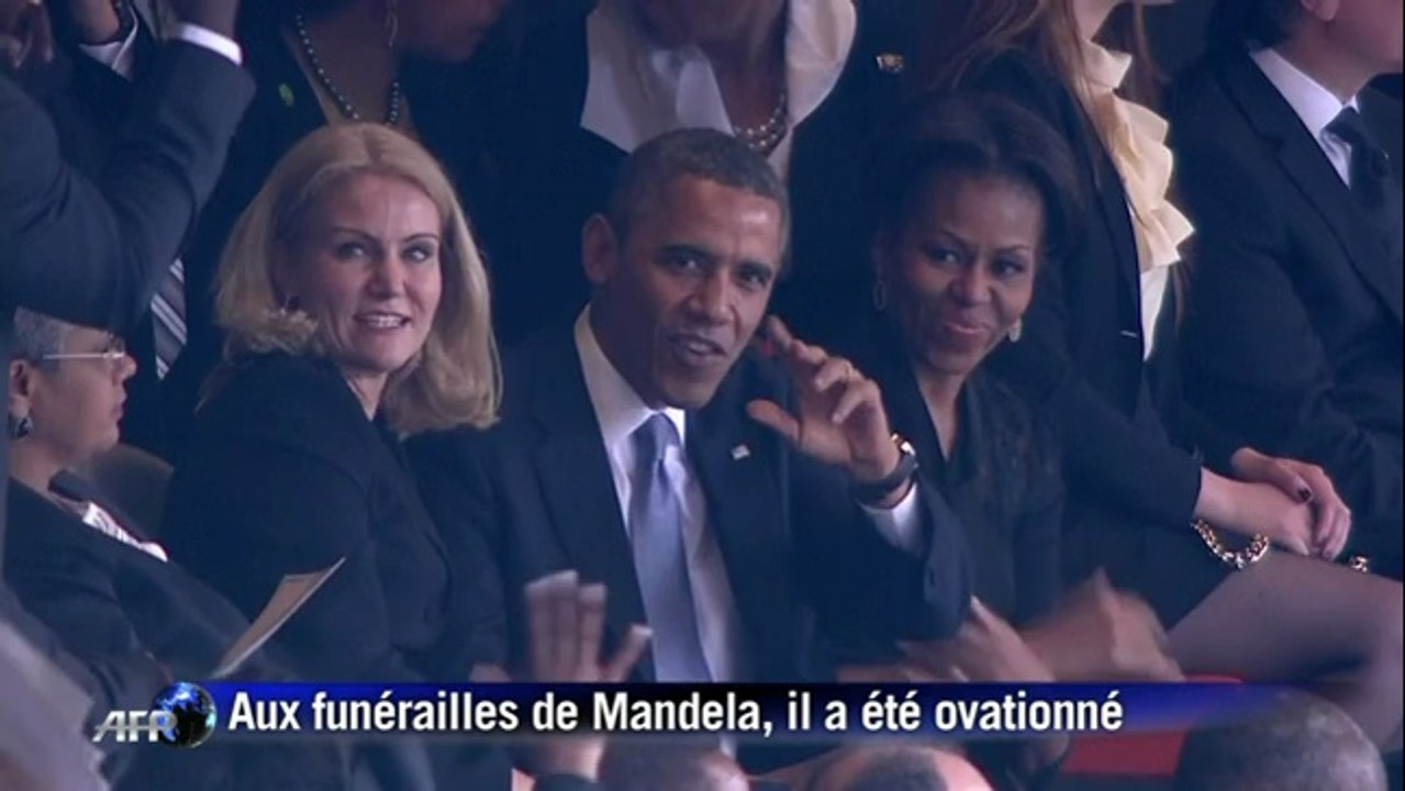 Hommage à Mandela: Barack Obama ovationné par la foule