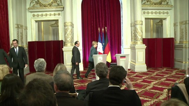 Angela Merkel reçue à l’Élysée