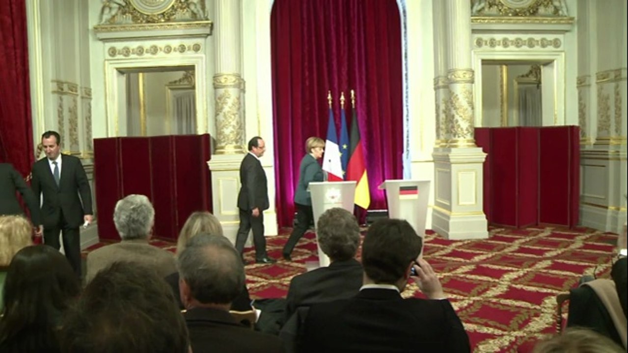 Rencontre entre Hollande et Merkel
