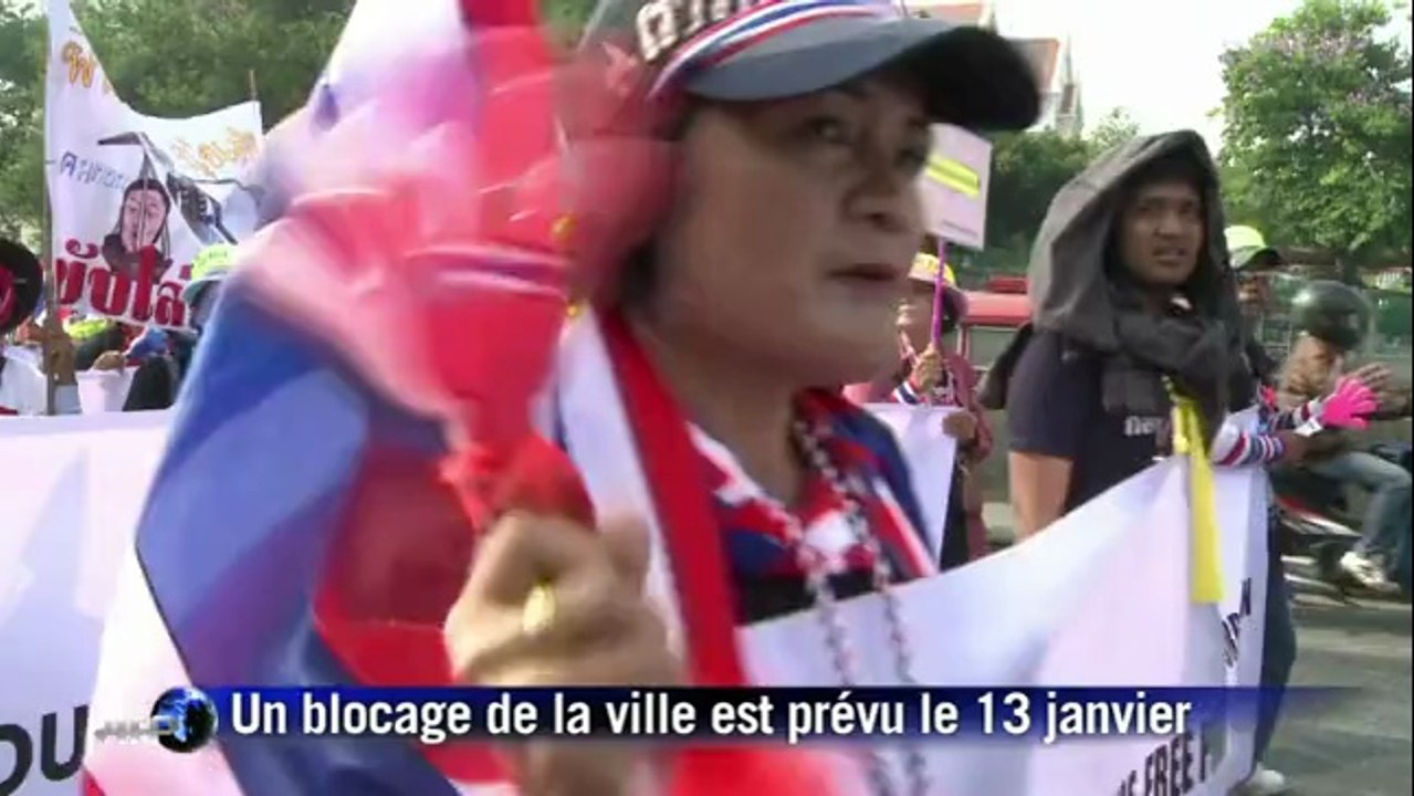 Une manifestation pour bloquer Bangkok