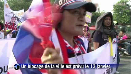 Une manifestation pour bloquer Bangkok
