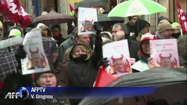 La Redoute: manifestation contre les licenciements à Lille