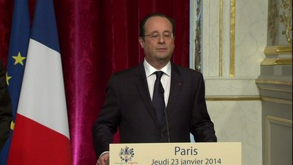 Download Video: Hollande a reçu les dirigeants des communautés religieuses Centraficaine